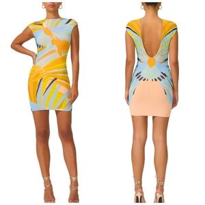 AFRM Mabel Mini Dress Birds of Paradise Large